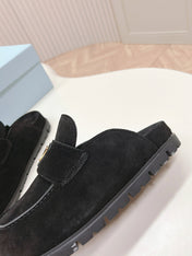 Pra Mule 20mm Black Suede Calfskin