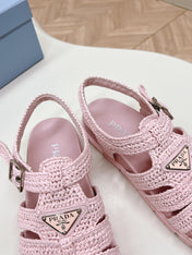 Monolith Crochet Cage Sandals 30 Pink