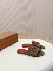 LP SUMMER CHARMS SANDALS IN ASH BROWN SUEDE