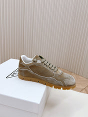 PRA FADED SUEDE SNEAKERS CARAMEL AND WHITE