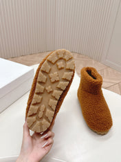 SNOW ANKLE BOOTS IN BRONZE BROWN SHEARLING