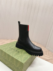 GG CLASSIC MARTIN BOOTS IN BLACK IMPORTED CALFSKIN
