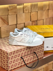 FENDI MATCH IN WHITE MIX LIGHT GREY CALFSKIN