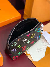 COSMETIC POUCH PM 19 IN COLORFUL MONOGRAM CANVAS