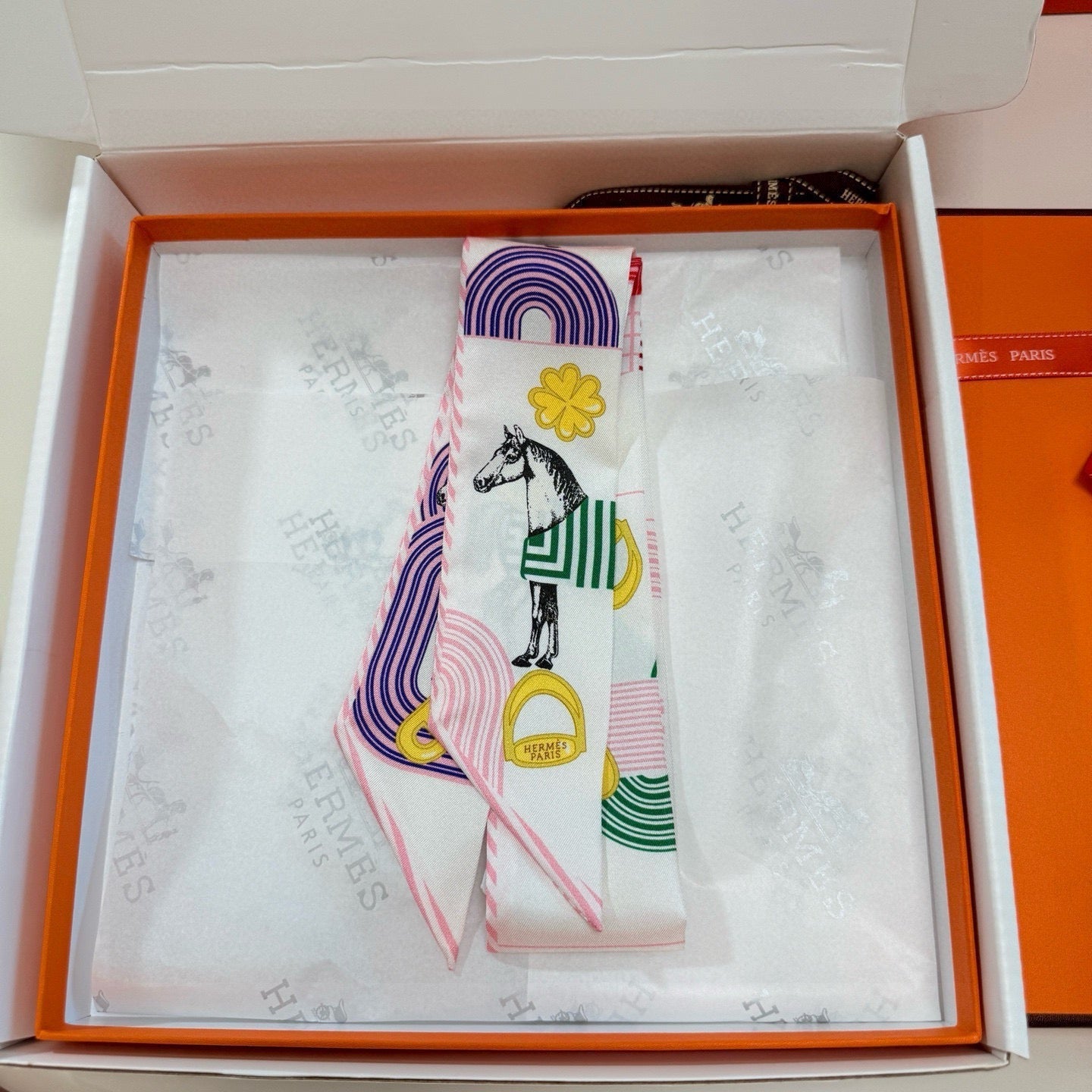 HERMES 25S SCARF TWILLY 86 IN SILK 987341