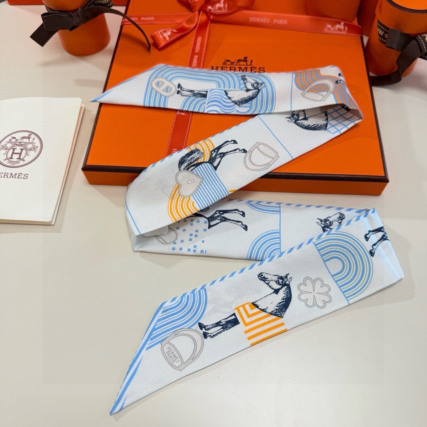 HERMES 25S SCARF TWILLY 86 IN SILK 987342