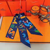 HERMES 26S TWILLY SCARF 86 IN SILK 496158
