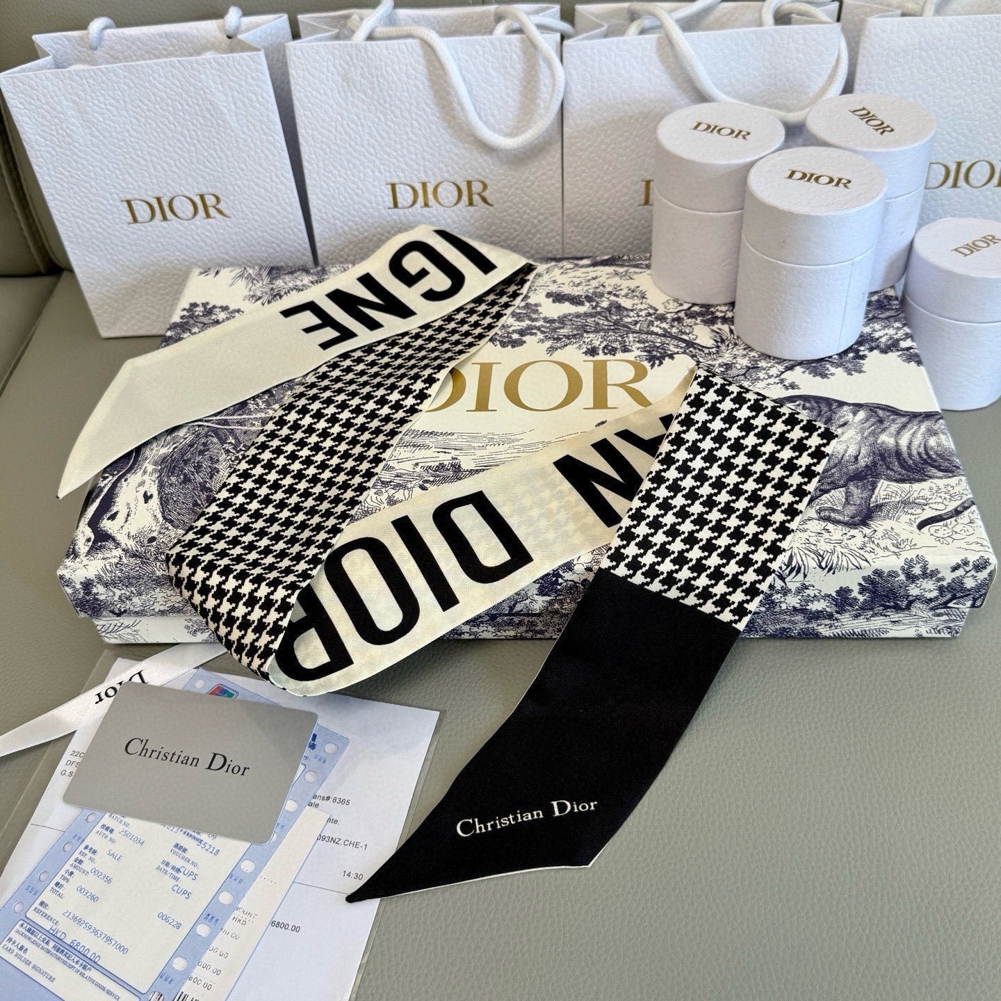 DIOR 26S SCARF 105CM IN SILK 313134