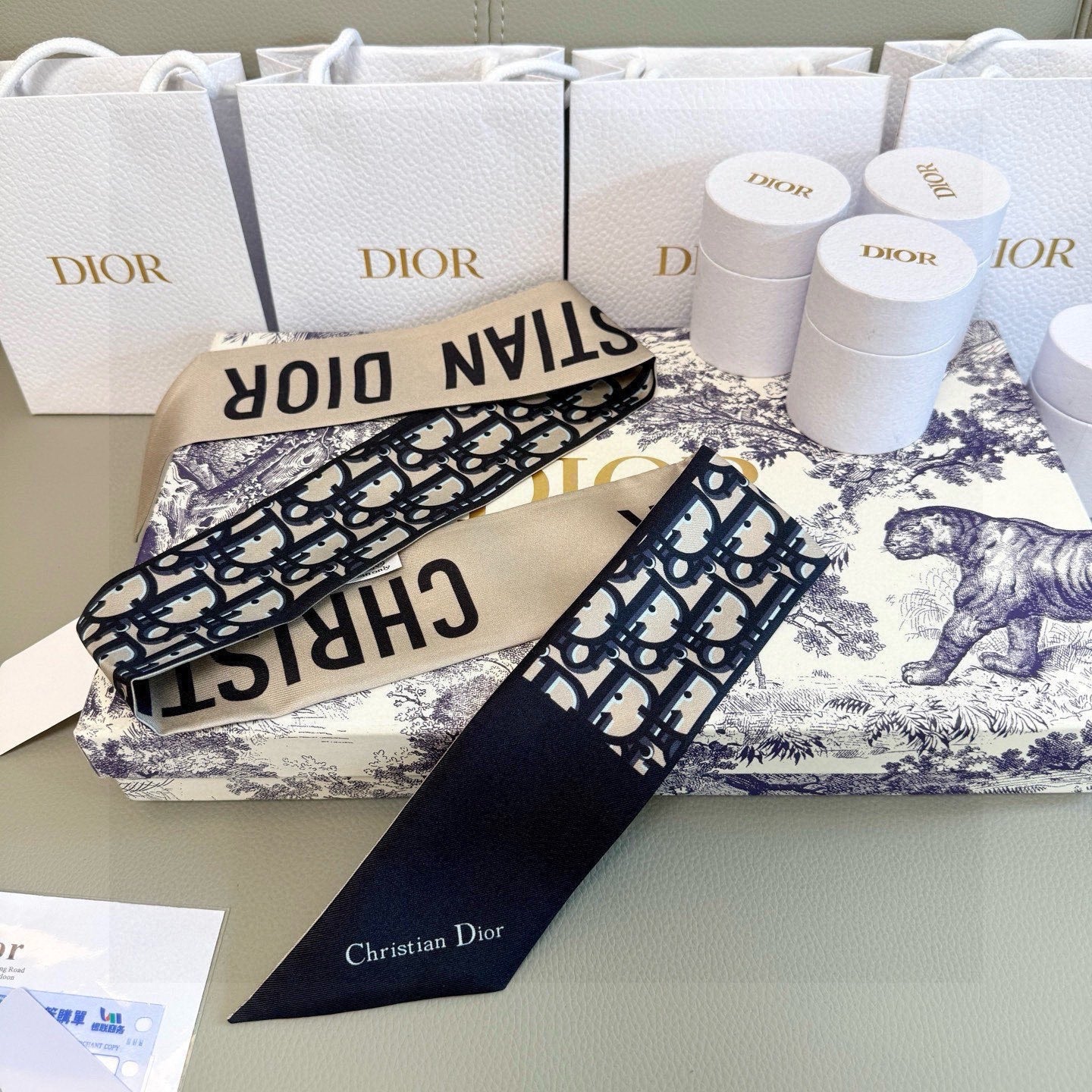 DIOR 26S SCARF 105CM IN SILK 313136