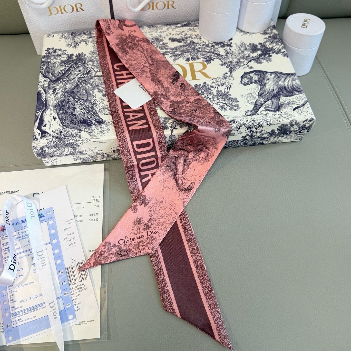DIOR 26S SCARF 105CM IN SILK 313071