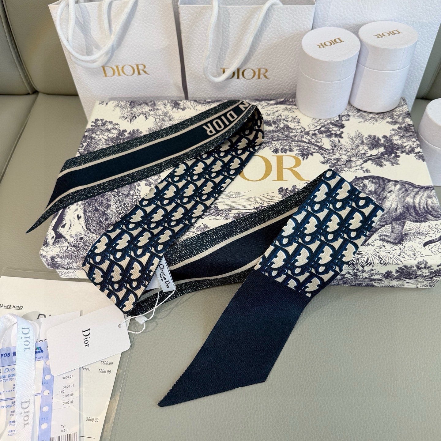 DIOR 26S SCARF 105CM IN SILK 313073