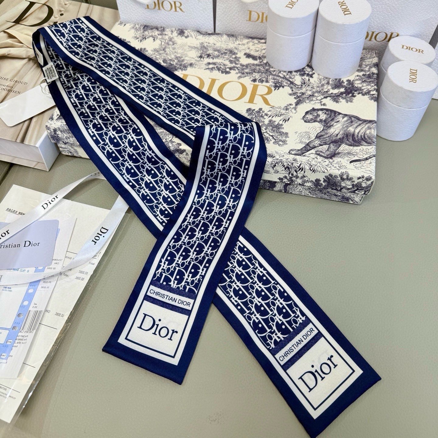 DIOR 26S SCARF 100CM IN SILK 316478