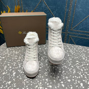 LP WINTER NUAGES HIGH SNEAKERS WHITE LAMBSKIN