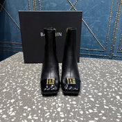 BALMAIN 26S BOOTS 65 MM IN BLACK CALFSKIN