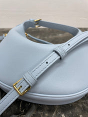 CELINE 25S TEEN LULU BAG 24 IN LIGHT BLUE CALFSKIN GOLD HARDWARE