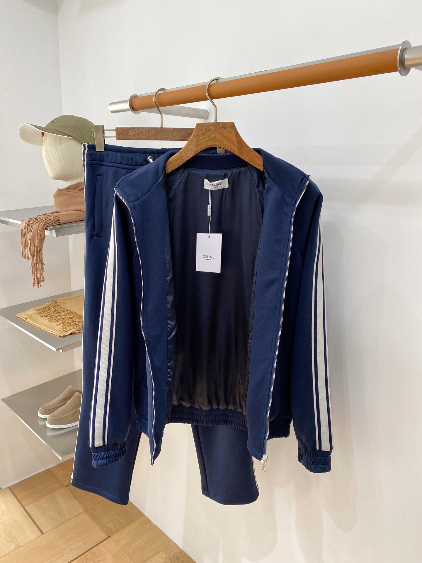 CELINE 26S ZIP-UP TRACK JACKET AND PANTS SET 678