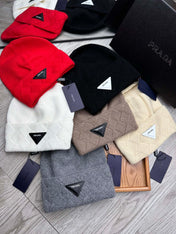 BEANIE HAT IN WHITE WOOL AND RABBIT FUR 342037