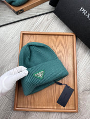 BEANIE HAT IN TEAL GREEN WOOL 332392