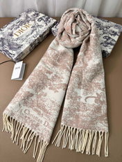 DIOR 26S SCARF 190 IN CASHMERE AND WOOL 429094