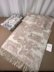 DIOR 26S SCARF 190 IN CASHMERE AND WOOL 429094