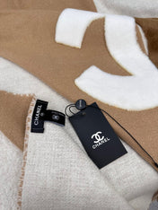 SCARF 200 CM IN CIDER BROWN MIX WHITE CASHMERE AND WOOL 399796