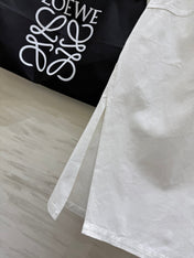 Loewe 25 Belt Skirt White Cotton