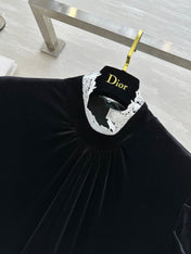 DIOR 25S LONG-SLEEVED VELVET DRESS STYLE 266