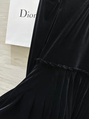 DIOR 25S LONG-SLEEVED VELVET DRESS STYLE 266