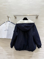 MONCLER 25S COTTON DENIM HOODED JACKET 345