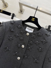 CHANEL 26S WOOL JACKET AND SKIRT SET 870