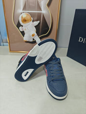 DIOR 26S LOW-TOP SNEAKER IN DARK BLUE CALFSKIN
