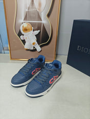DIOR 26S LOW-TOP SNEAKER IN DARK BLUE CALFSKIN