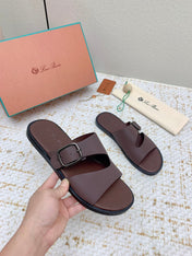 SANDALS IN BROWN CALFSKIN