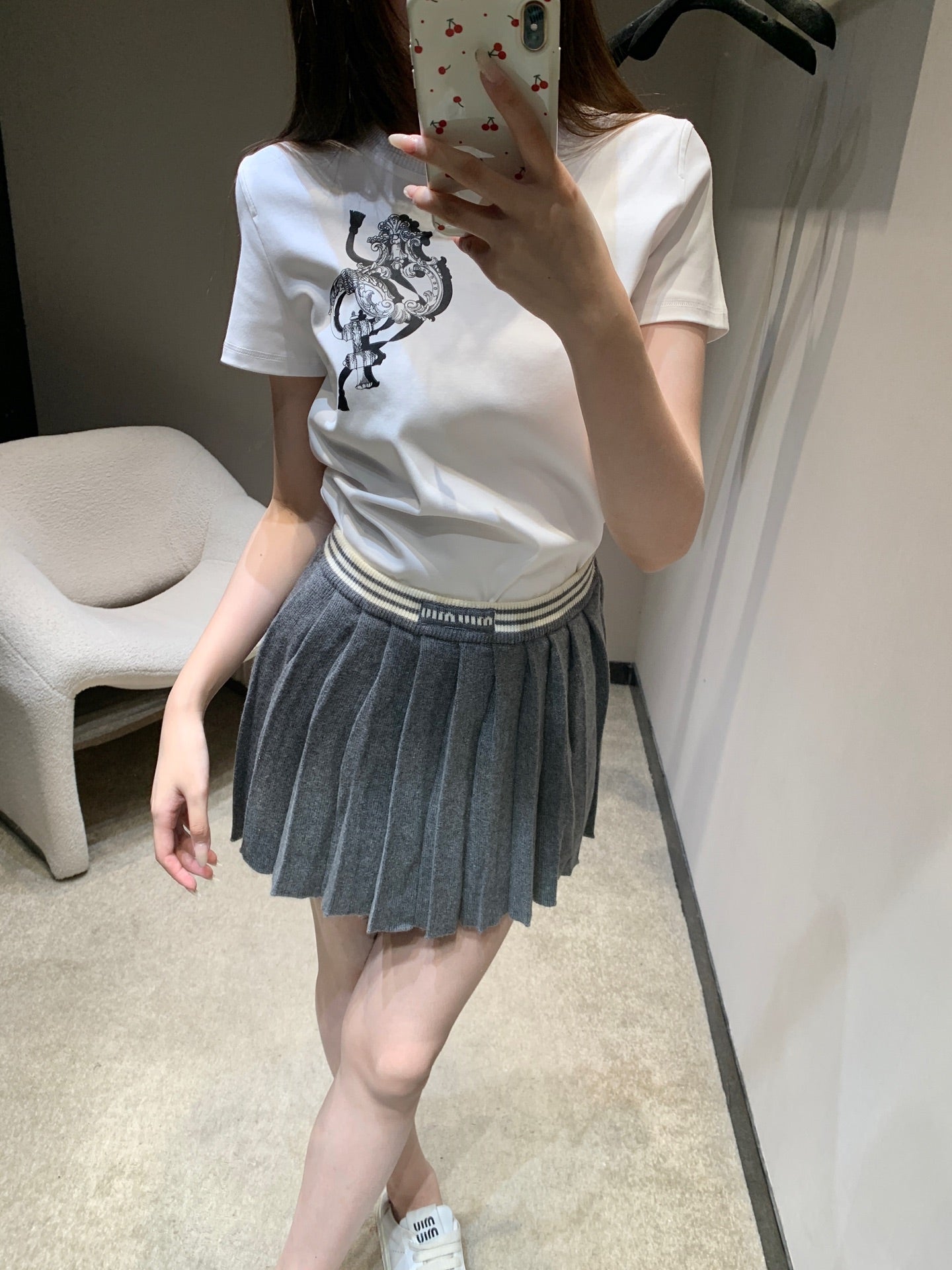 HERMES 25S SHORT-SLEEVE CREW NECK T-SHIRT 345