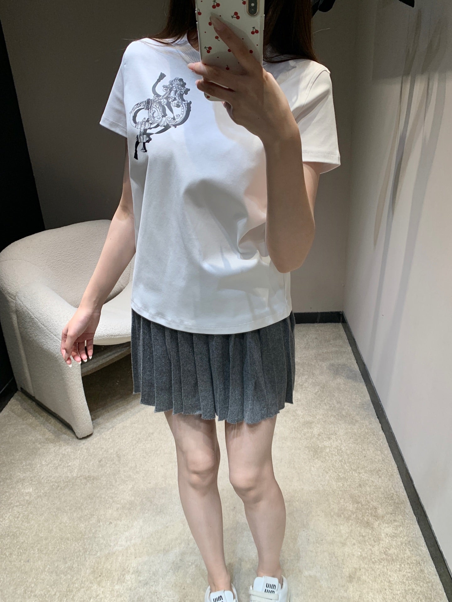 HERMES 25S SHORT-SLEEVE CREW NECK T-SHIRT 345