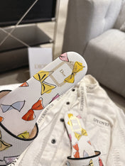 DIOR 26S D-WAY SLIDE IN MULTICOLOR DIOR JARDIN D'HIVER EMBROIDERED COTTON STYLE 03