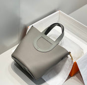 HERMES 25S IN THE LOOP 18 IN ETOUPE CALFSKIN GOLD HARDWARE