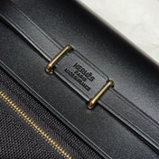 HERMES 25S MINI HERBAG 20 IN FULL BLACK CANVAS GOLD HARDWARE