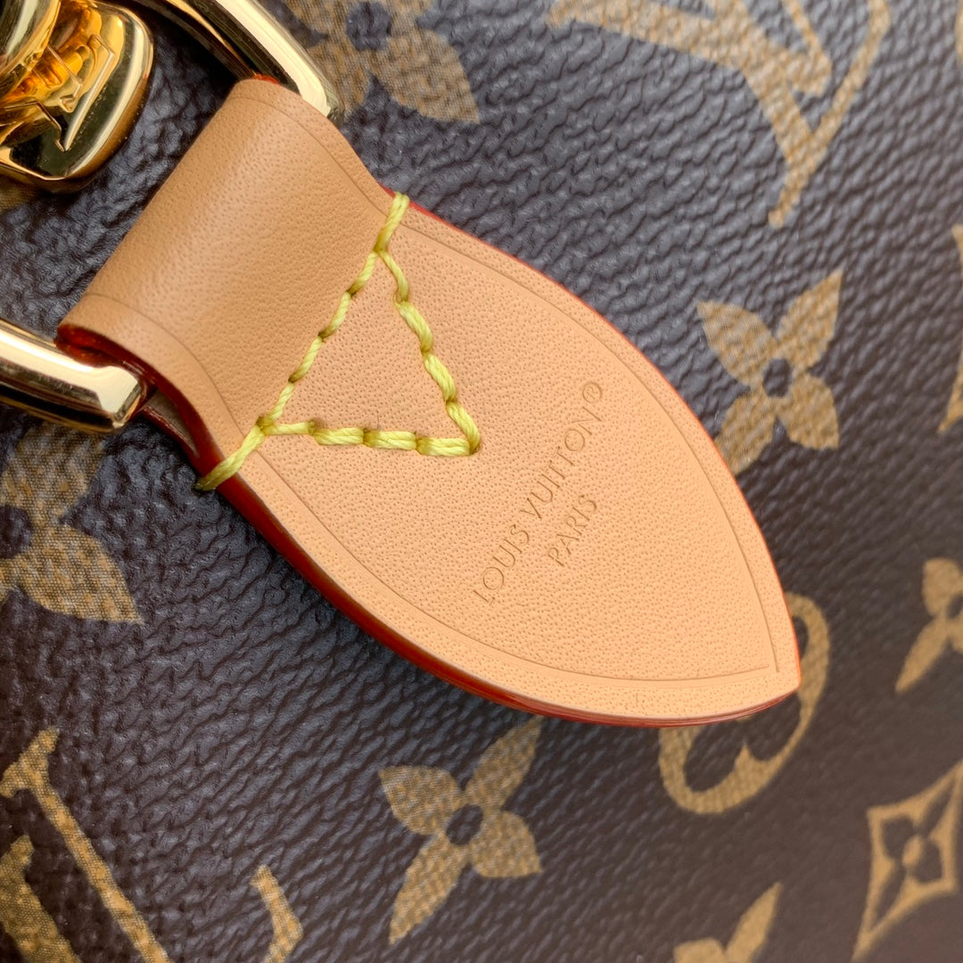 SPEEDY 30 SOFT CRAFTY IN BROWN MONOGRAM CALFSKIN RED TAG