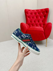 GUCCI 26S LOW TOP SNEAKERS IN DARK BLUE CANVAS STYLE 19