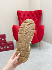 GUCCI 26S LOW TOP SNEAKERS IN OLIVE BROWN SUEDE STYLE 04