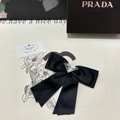 BOW HAIR CLIP IN BLACK RE-NYLON 423593
