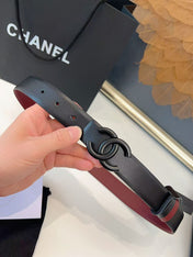 CHANEL 26S BELT 30 MM IN BLACK CALFSKIN 658694