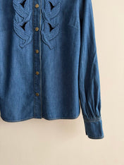 ZIMMERMANN 26S EMBROIDERED DENIM SHIRT STYLE 135
