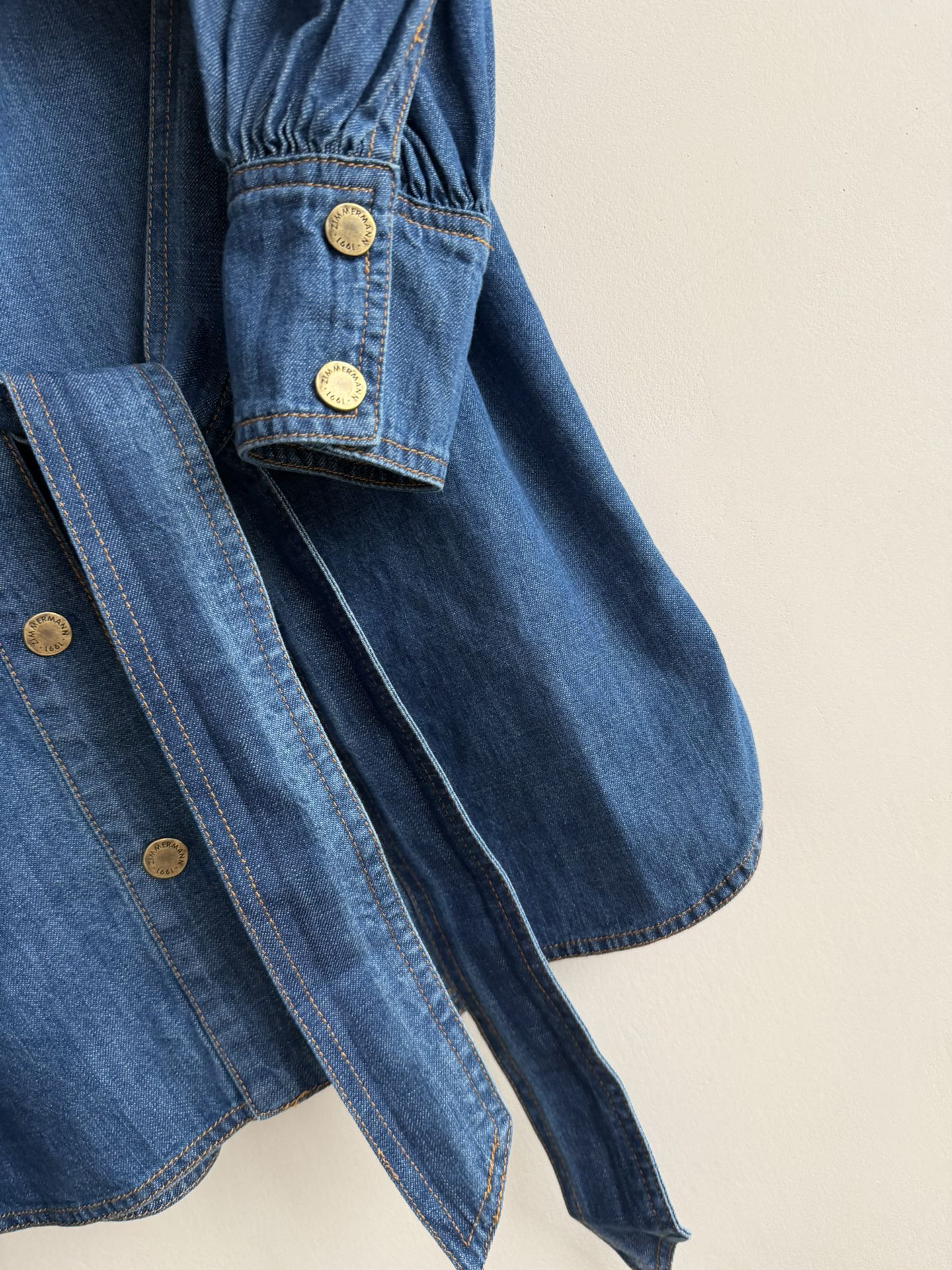 ZIMMERMANN 26S EMBROIDERED DENIM DRESS STYLE 134