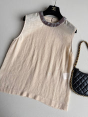 CHANEL 26S SLEEVELESS LINEN TOP STYLE 1211