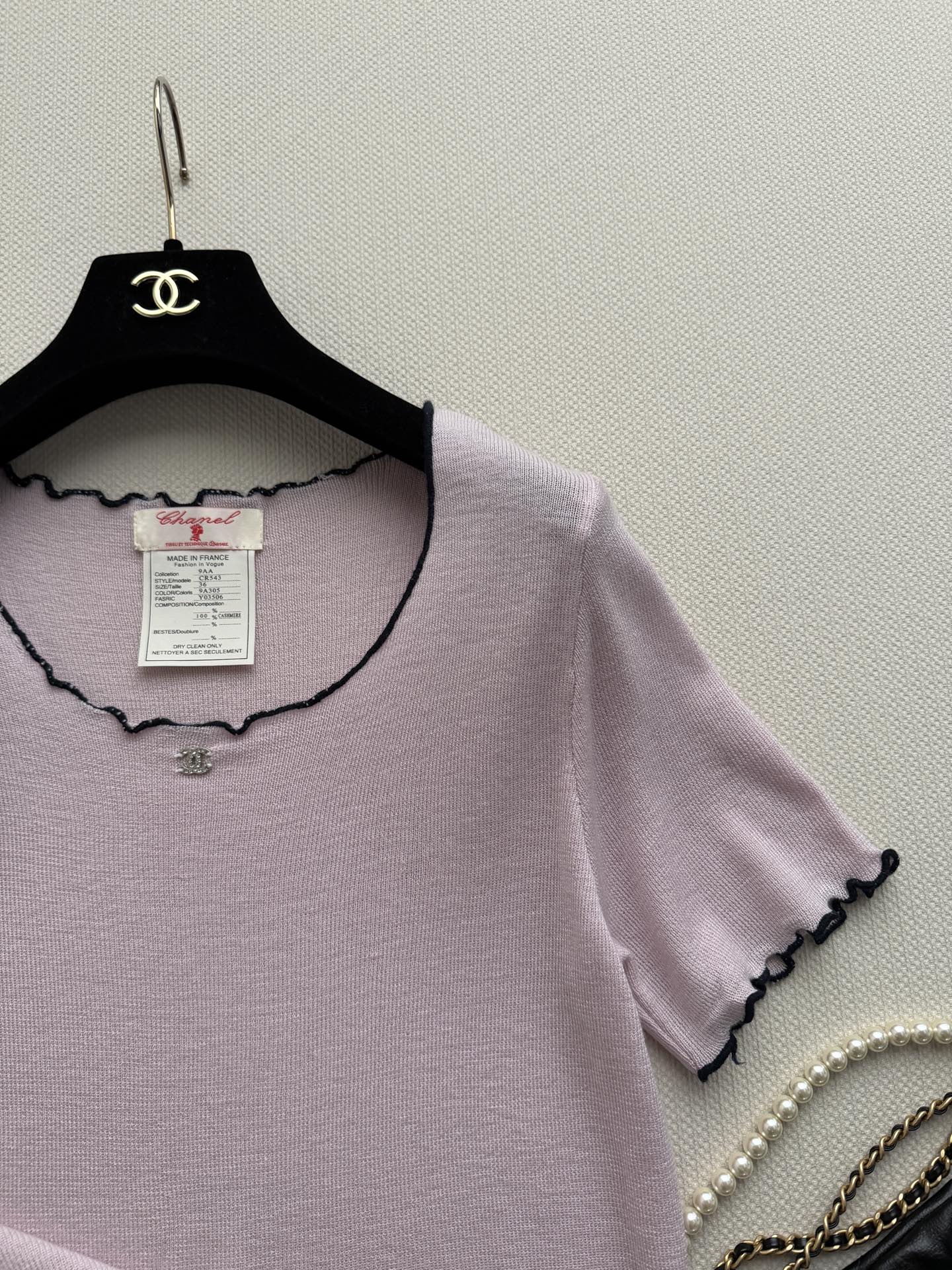 CHANEL 26S SHORT-SLEEVED KNIT SHIRT STYLE 1188