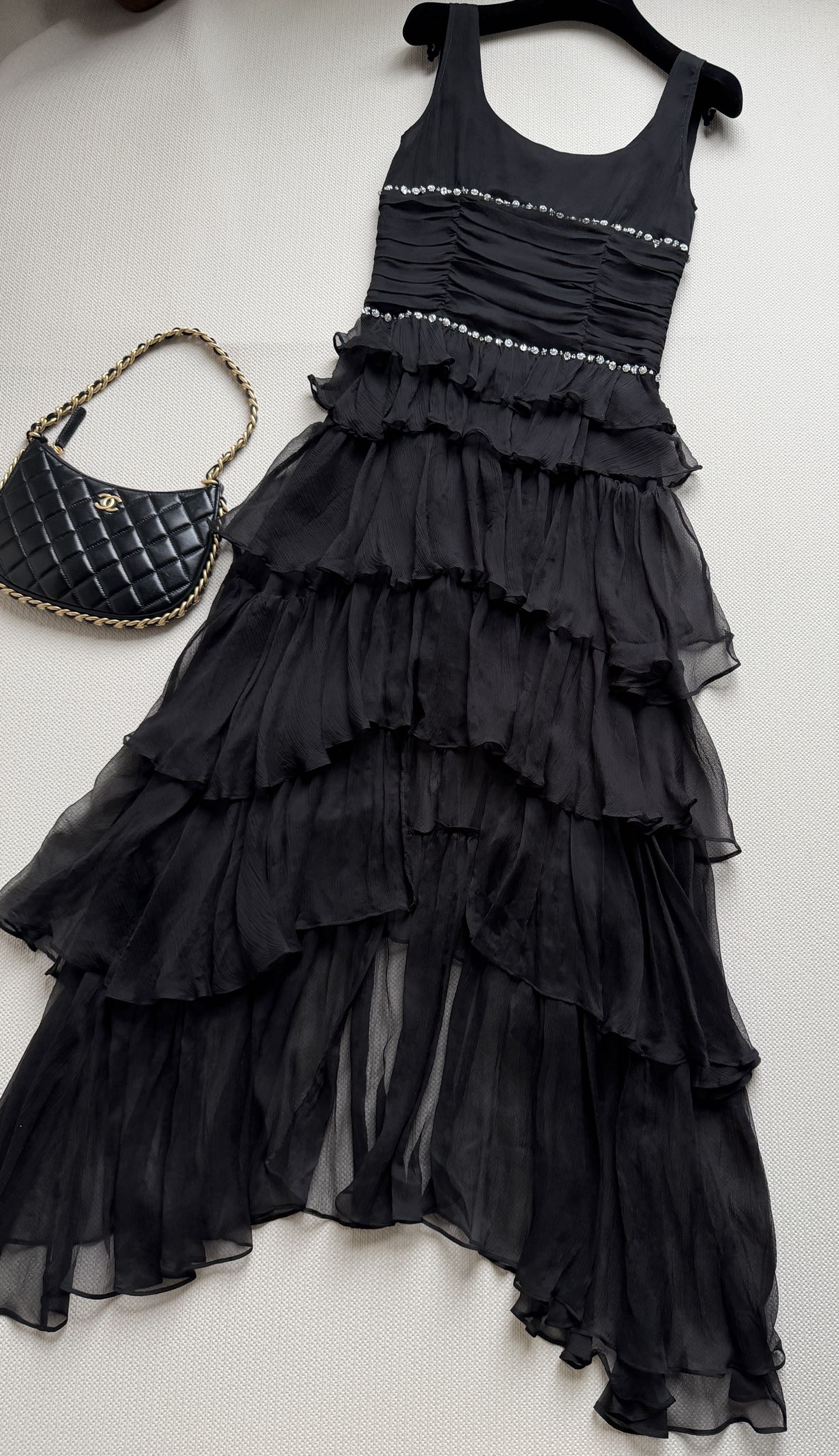 CHANEL 26S RUFFLED CHIFFON DRESS 1311
