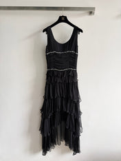 CHANEL 26S RUFFLED CHIFFON DRESS 1311