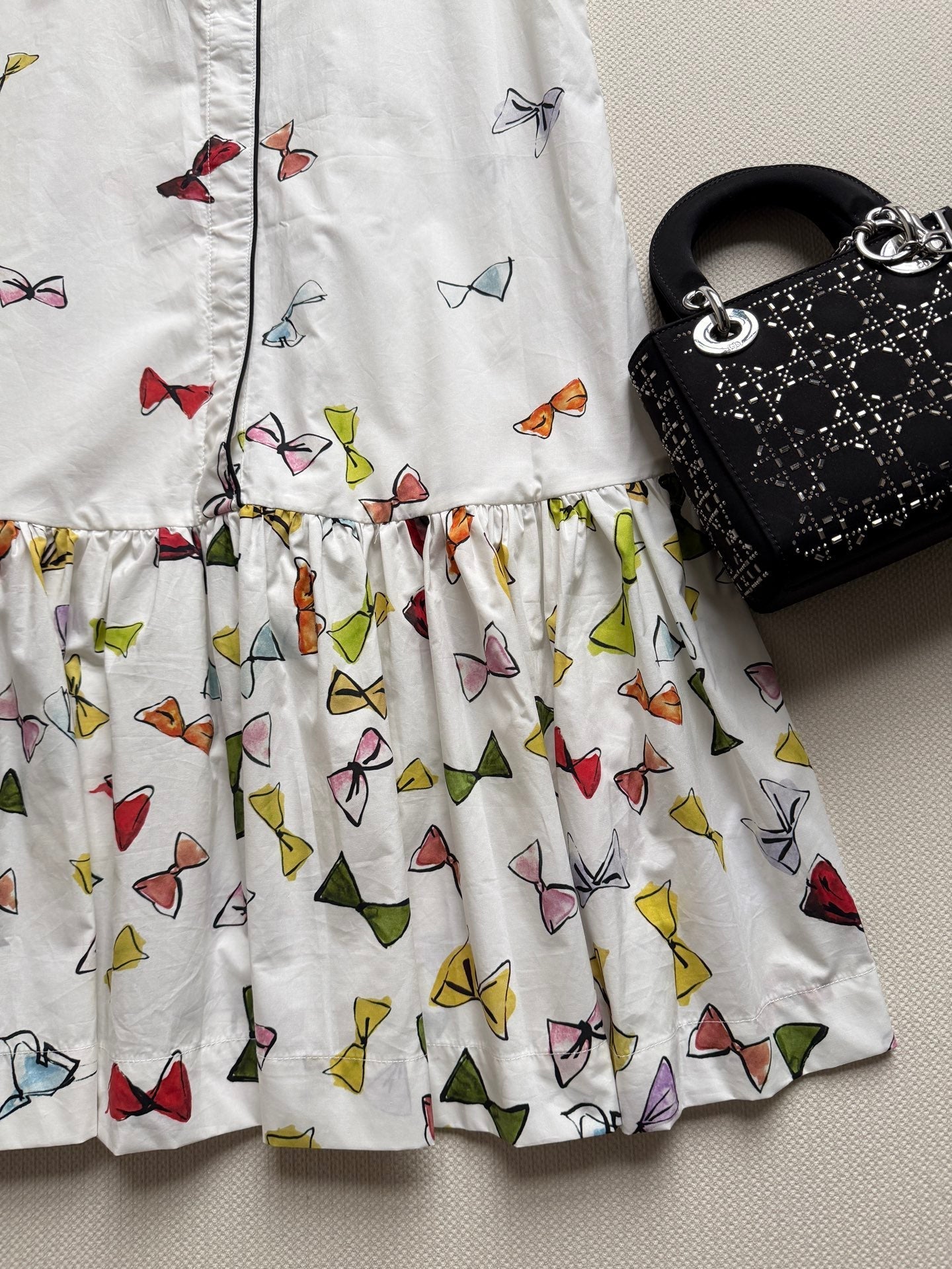 DIOR 26S SLEEVELESS PRINTED COTTON DRESS 1356